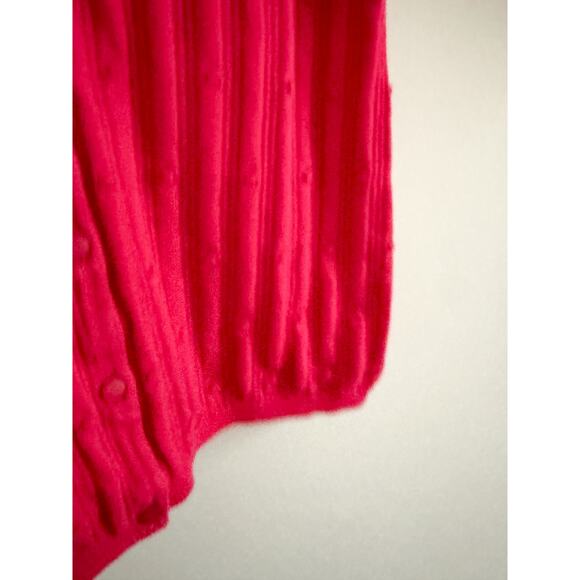 Sézane | Justine Pink Cardigan Button Front Short Sleece | Sz S - Picture 5 of 9